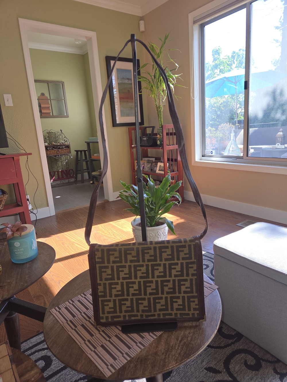 Vintage Fendi Brown ZUCCA FF Logo Canvas Crossbody Bag - Picture 3 of 11
